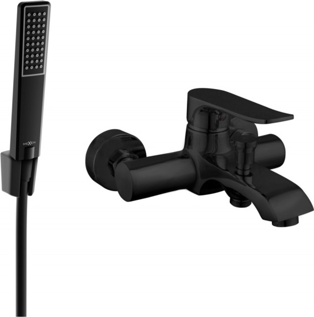 Mexen Pecos R72 Wannenbatterie mit Brausegarnitur, Schwarz - 7273R72-70