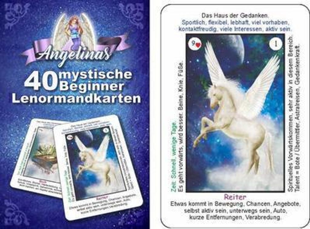 Angelinas 40 mystische Beginner - Lenormandkarten Produktbild 