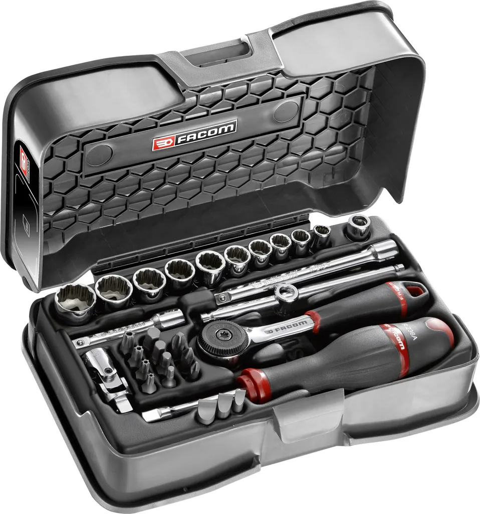 Facom R.161B Coffret de Douilles 1/4" avec Cliquet Étanche 31 Pièces