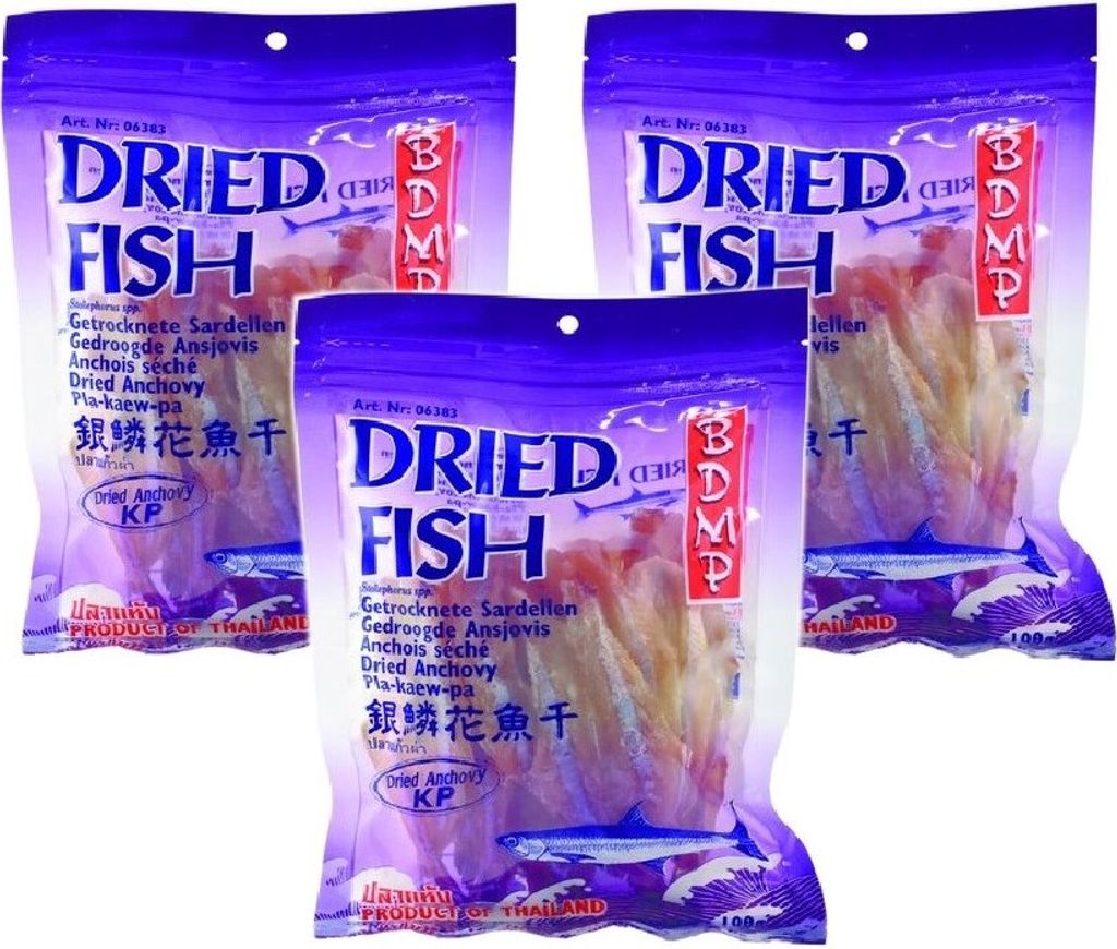 [ 3x 100g ] BDMP Getrocknete Sardellen Dried Anchovy Produktbild 