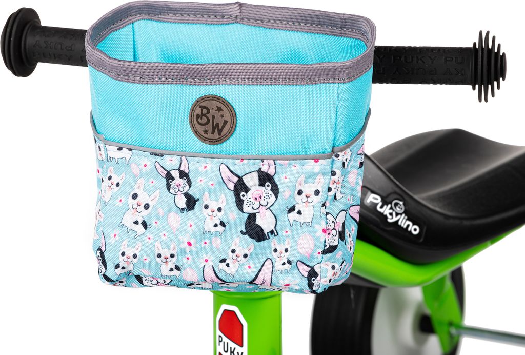 BAMBINIWELT Lenkerkorb für Kinder Lenkertasche kompatibel mit Pukylino Wutsch Fitsch Puky OFFEN für Dreirad Laufrad Rutschfahrzeuge (Modell 6)