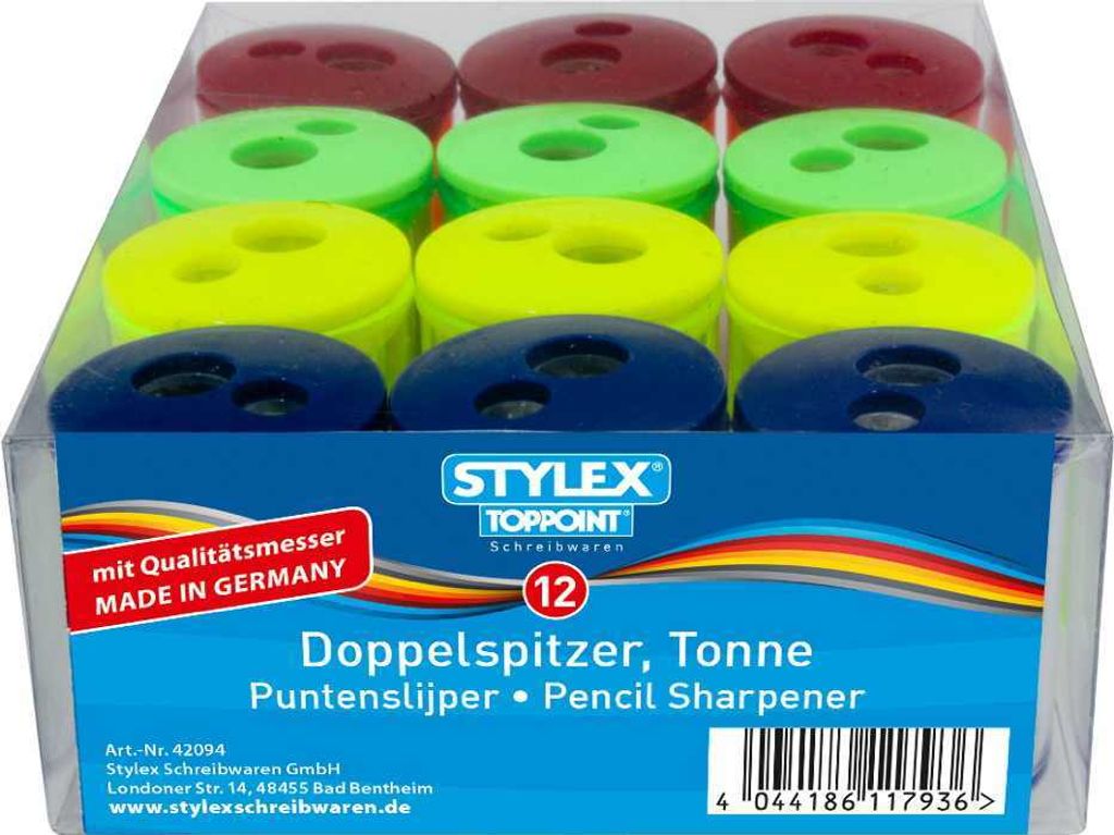 12 doppio barattolo temperino temperamatite temperamatite Immagine del prodotto 
