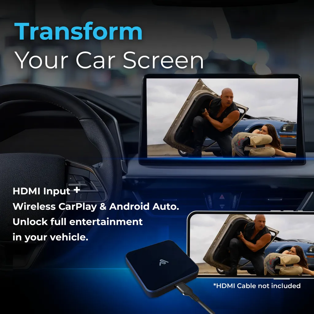 Boîtier Wireless CarPlay Android Auto avec Sortie HDMI Haute Définition - 5
