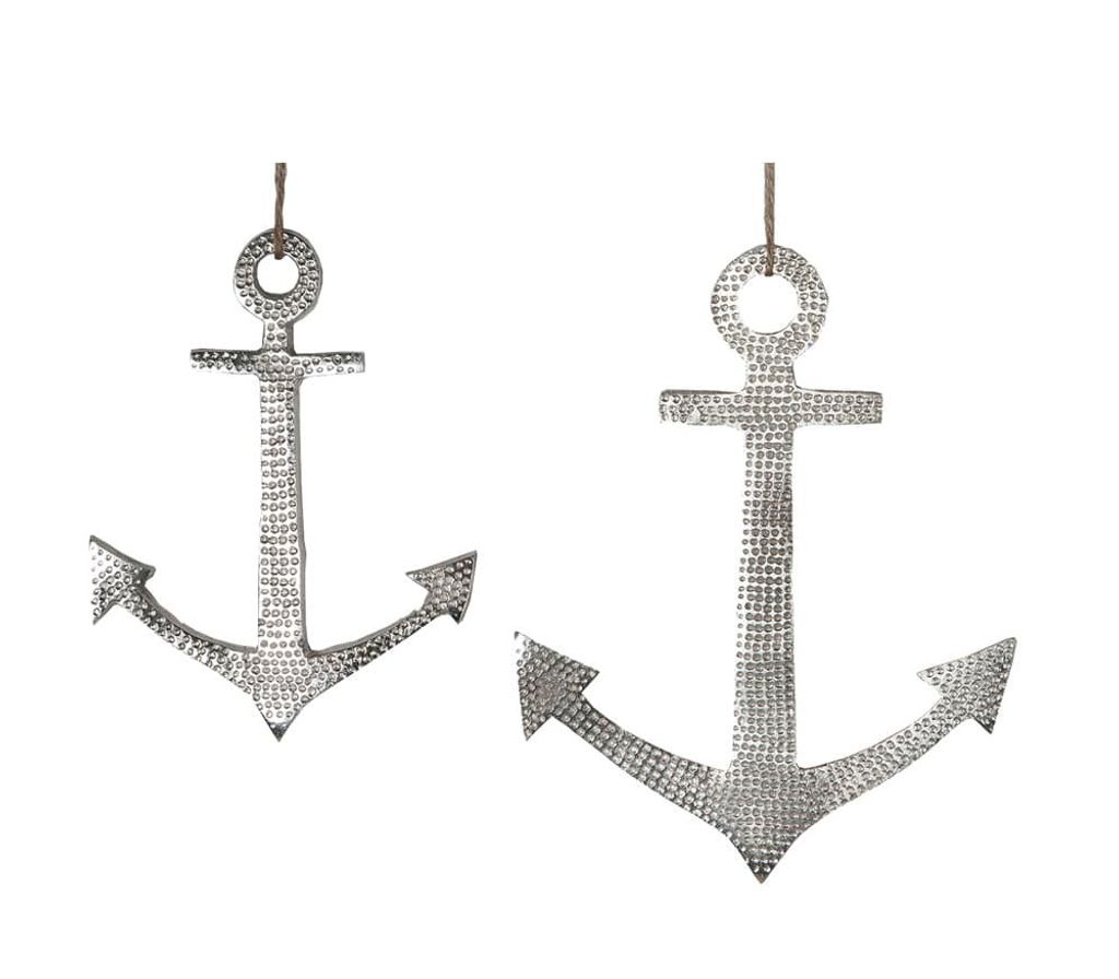 Großer Deko-Anker, silber.