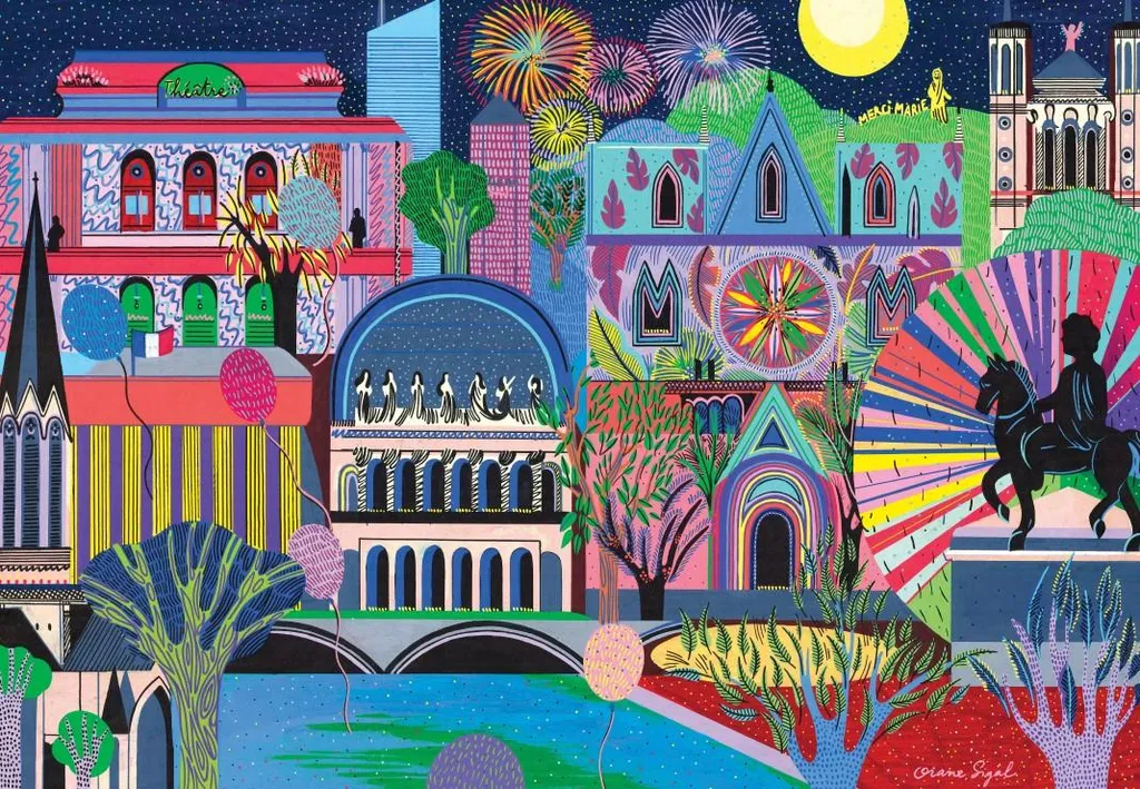 Puzzle 1000 pièces Lyon - Ne perdez plus vos pièces, découpe parfaite