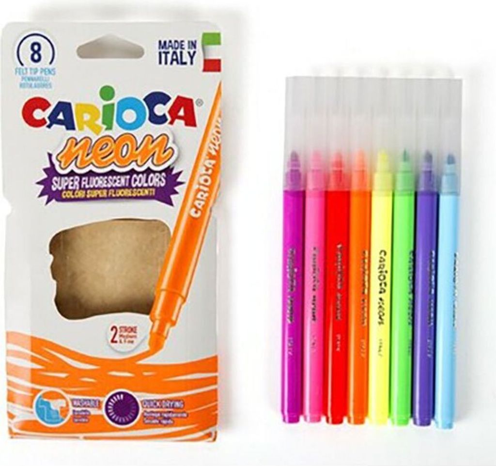 Carioca Neon, Fein / Mittel, Mehrfarbig, Rundspitze, 1 mm, 4,7 mm, Rund