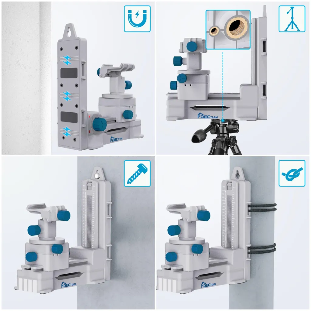 Support de fixation pour niveau laser Decteam réglable à 360 degrés - 4