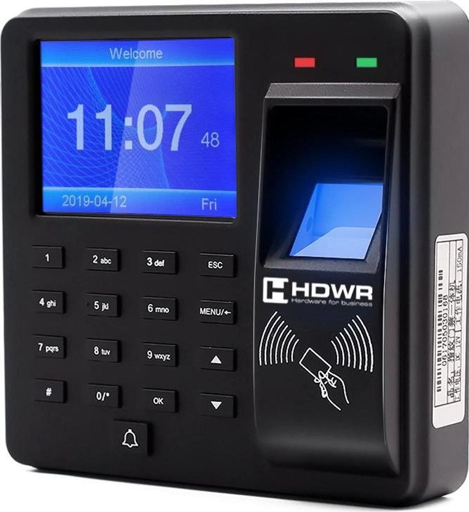 Zeiterfassung mit Karte und RFID-Schlüsselanhänger CTR10 + 15 Schlüsselanhänger HD-RKF07