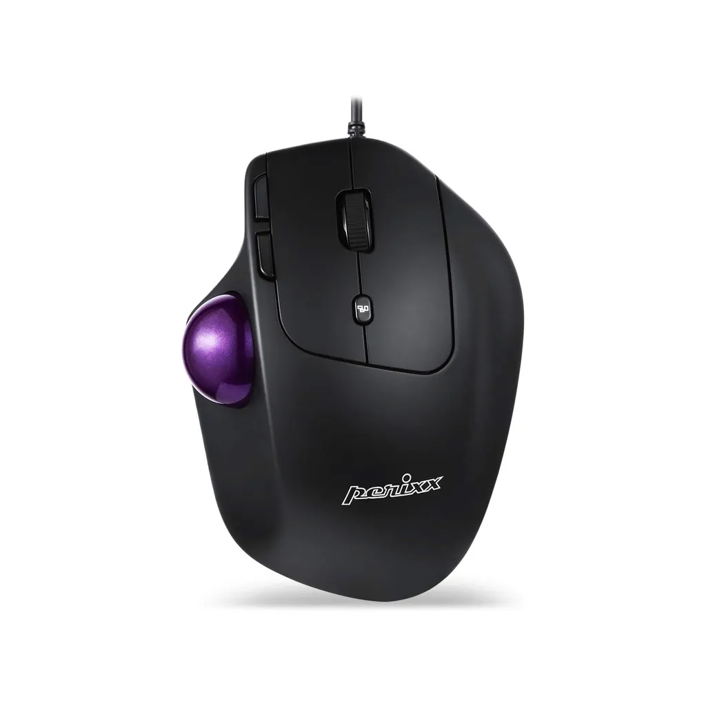 Souris Trackball Ergonomique Filaire Perixx PERIMICE-520 à Capteur Optique