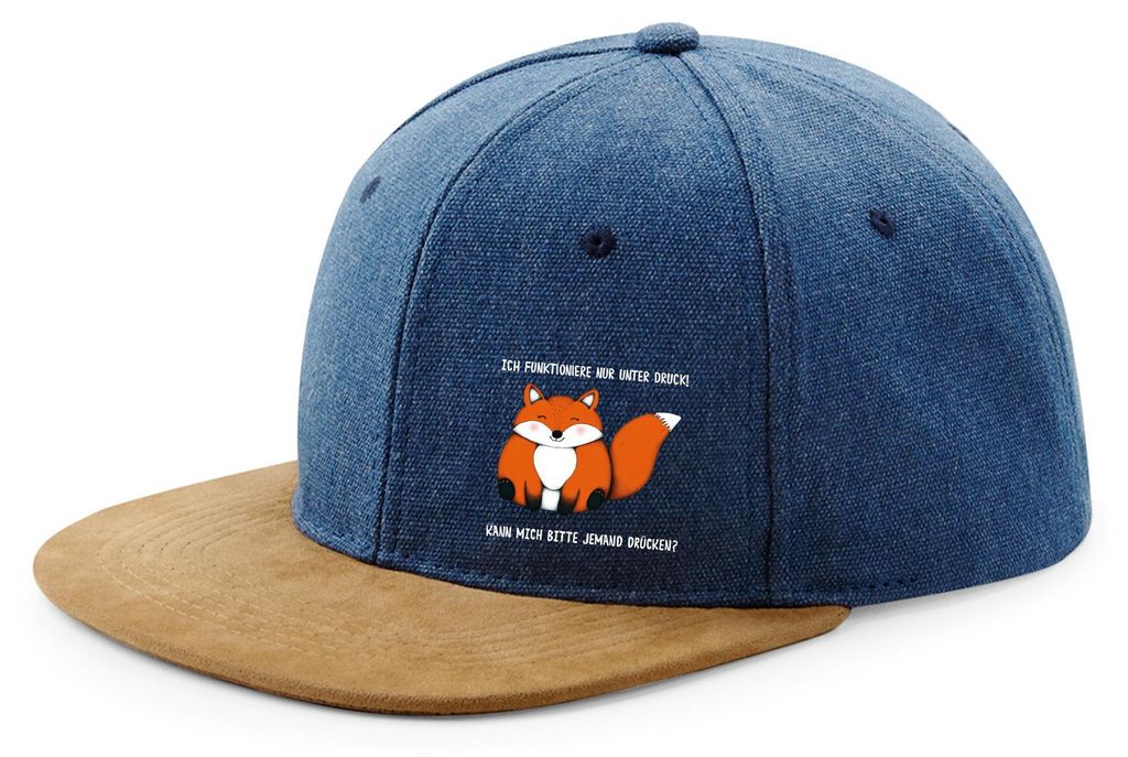 Huuraa Cappy Mütze Drück mich Fuchs Denim Baumwolle und Polyester Snapback Kappe Geschenkidee