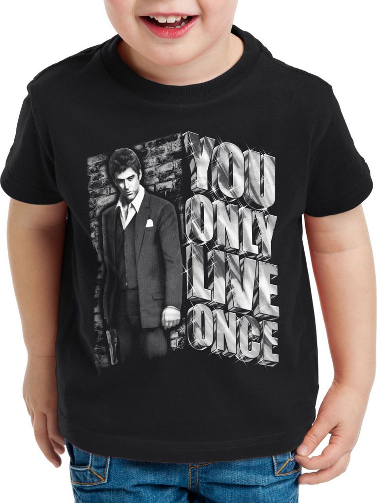style3 Tony You Only Live Once T-Shirt Kinder pacino pablo US