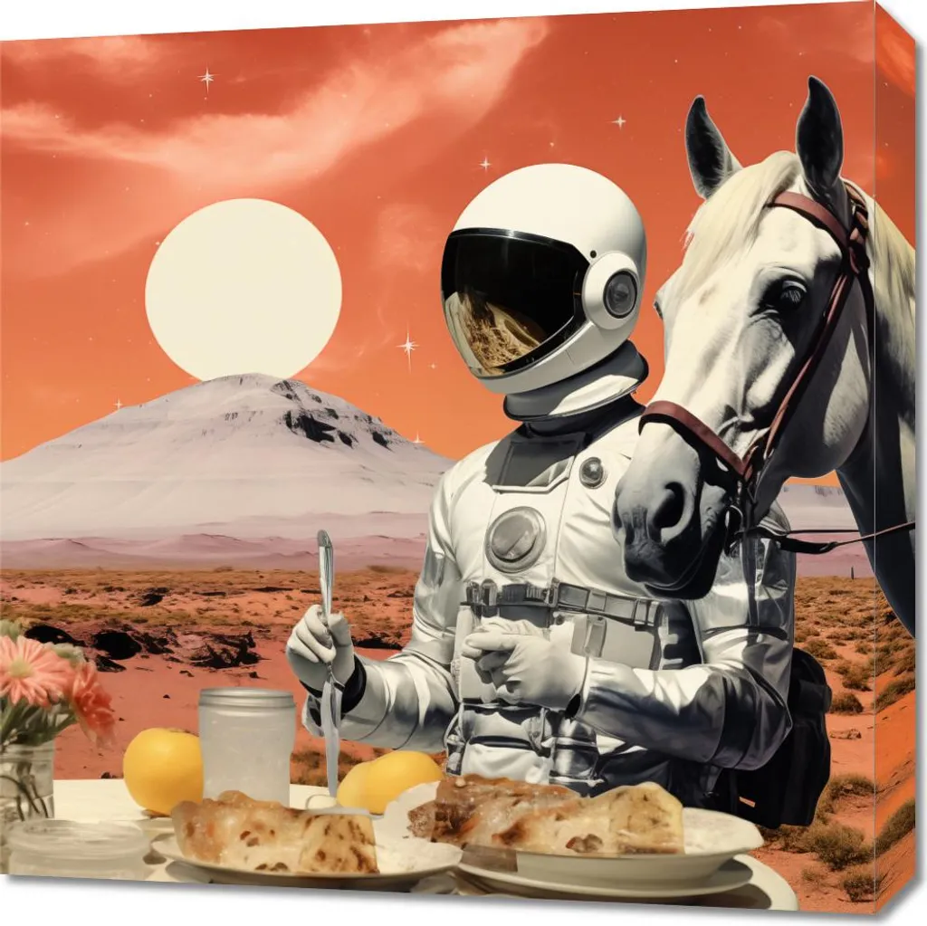 Image 60 x 60 cm Dîner sur Mars - Habillez vos Murs avec Originalité
