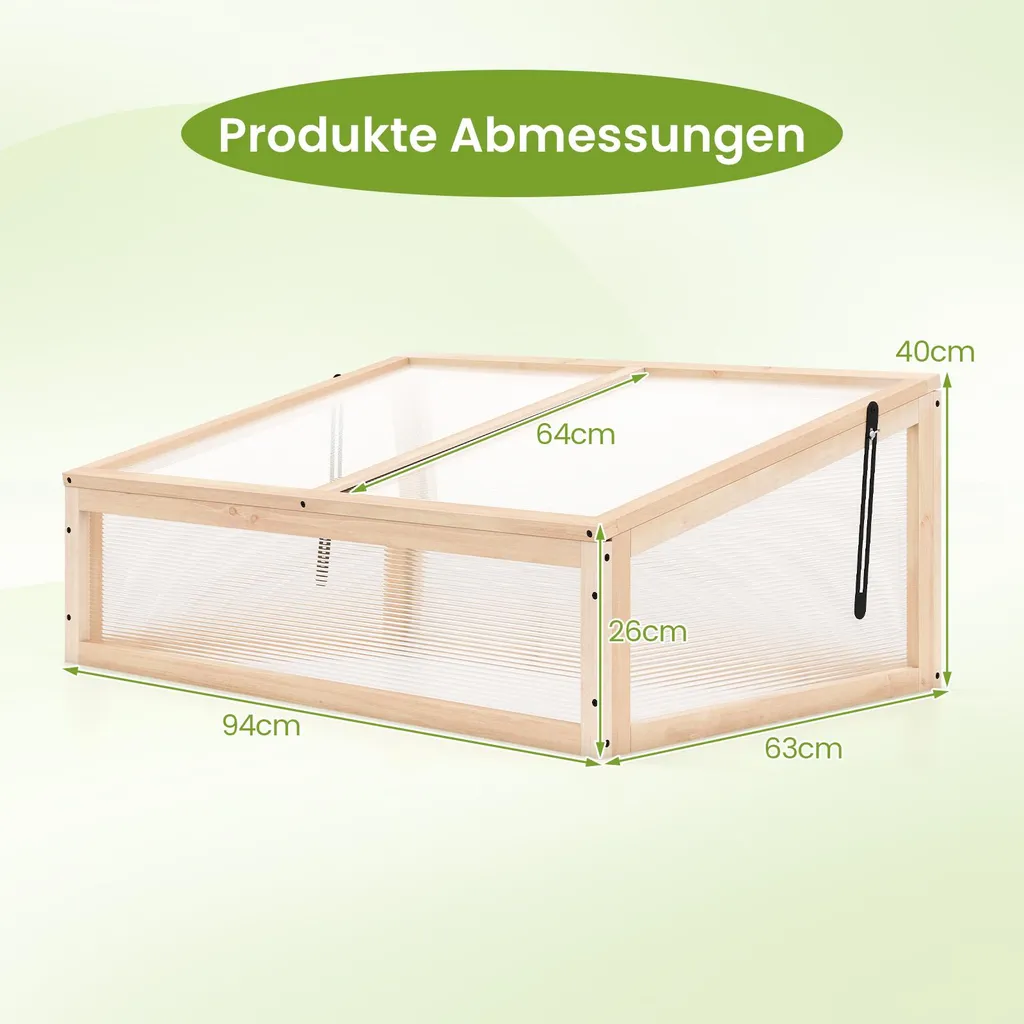 Porayhut Serra Portatile Con Aiuola Rialzata – Copertura Protettiva Per Piante Da Freddo, Uccelli E Insetti (183x93x154 Cm) - copertina