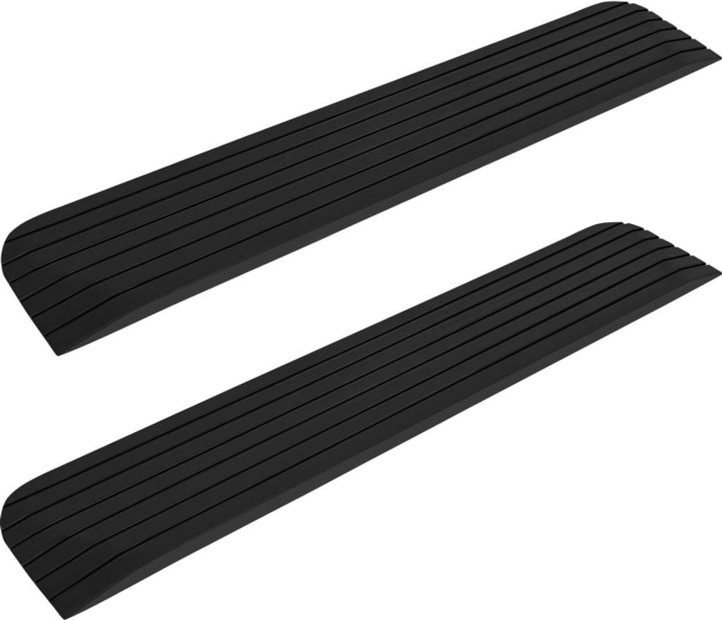 "2026 Promotion" Schwellenrampen 2 Stk. - Hohe Qualität - 110x21x2,5 cm Gummi - Sicherheitsspiegel CC1430