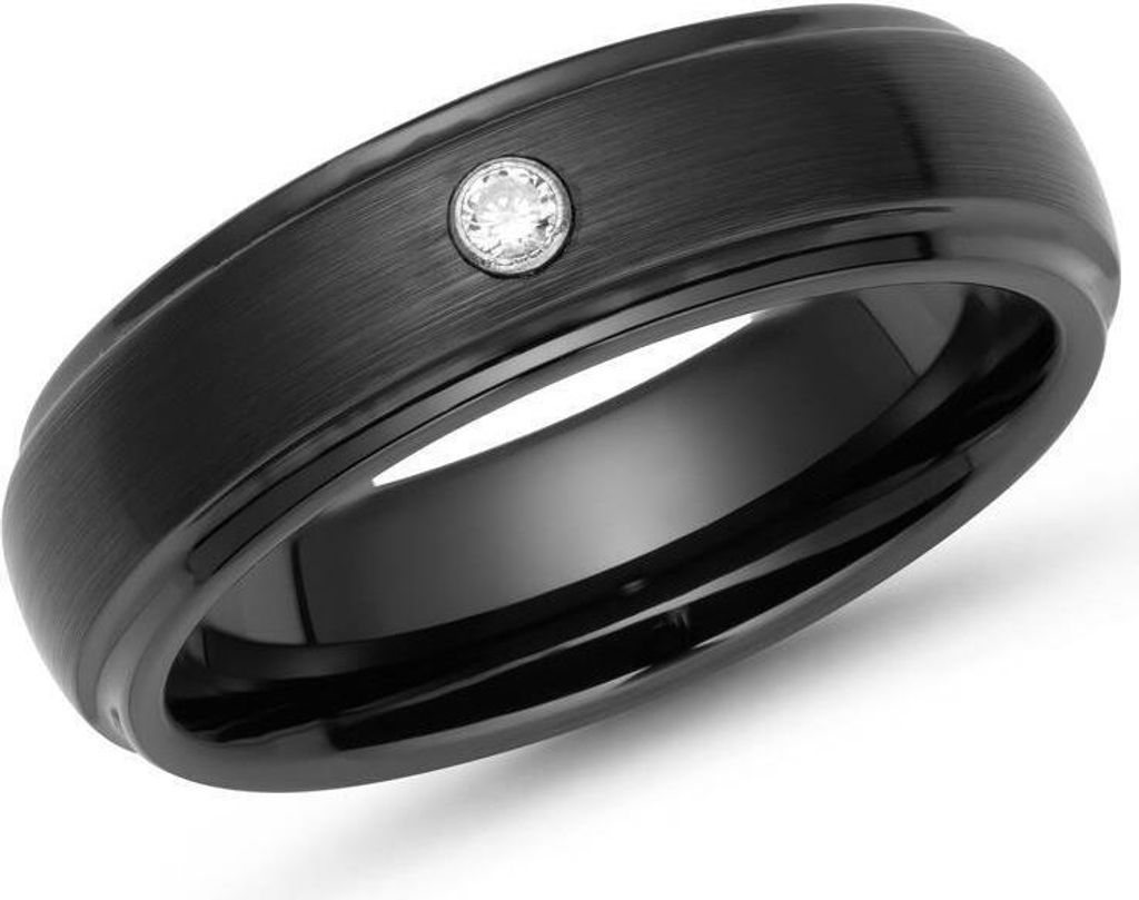 Exklusiver Schwarzer Keramikring kratzfest KR0008cz
