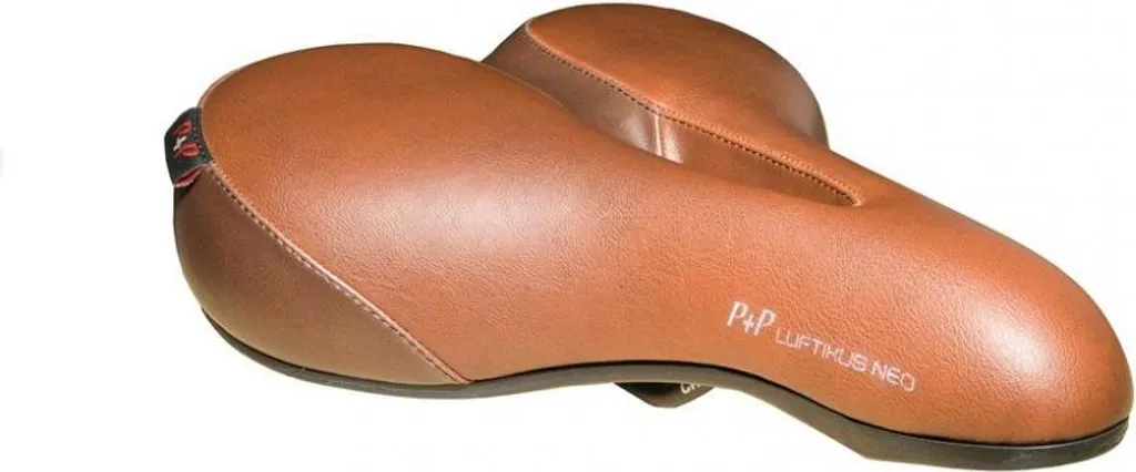 Selle de vélo grand confort marron Luftikus Neo P&P style classique