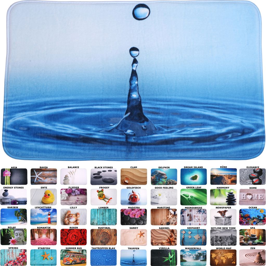 SANILO® Badteppich Tropfen 50 x 80 cm Produktbild 