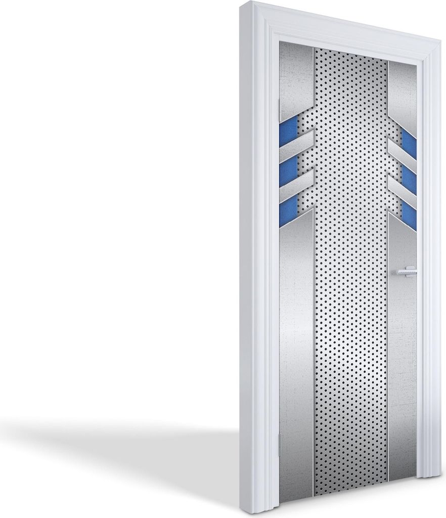 Innentür Folie Modern Selbstklebende Wandsticker Personalisiert - Modernes Metallmuster - 75 x 205 cm