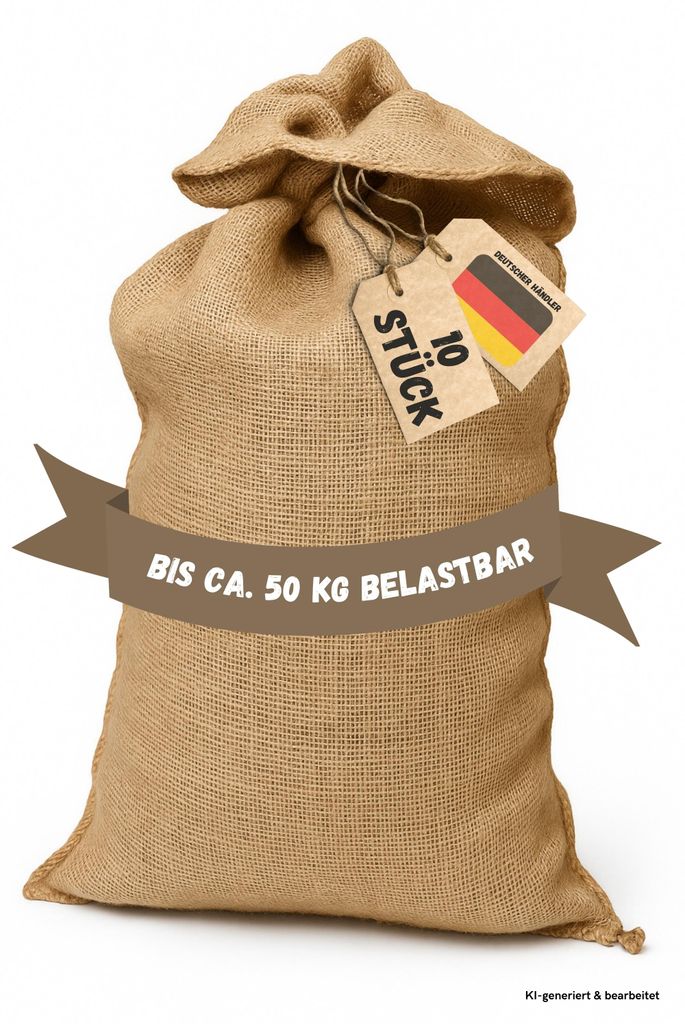 Samenshop24® 10 Stück, Premium Jutesäcke aus 100 % Produktbild 