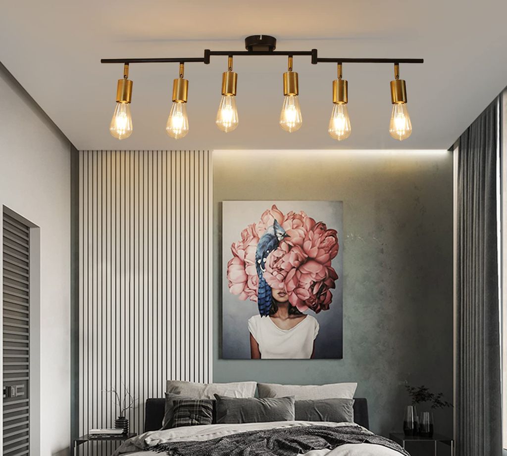 ZMH Deckenleuchte Schwarz  Wohnzimmer Deckenstrahler mit 6 Produktbild 7