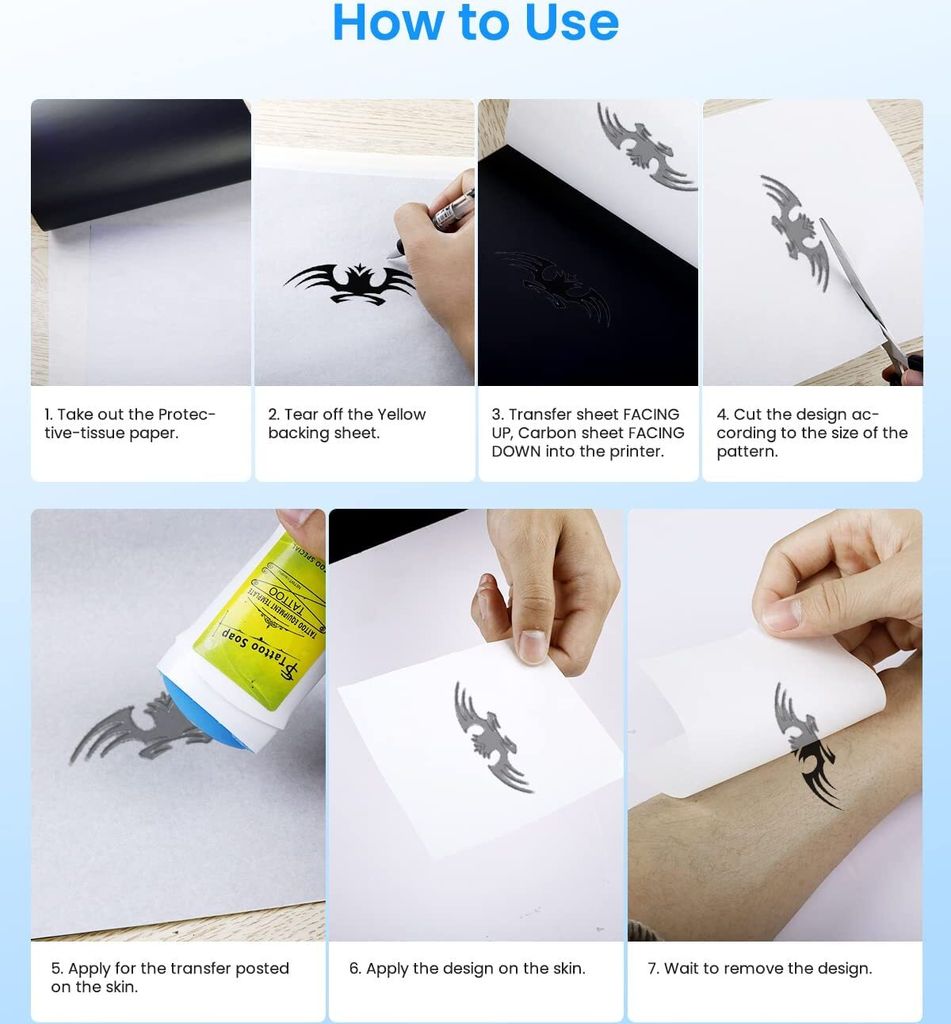 Drahtloser Tattoo-Transfer-Schablonendrucker,  mit 5 Stück Produktbild 5