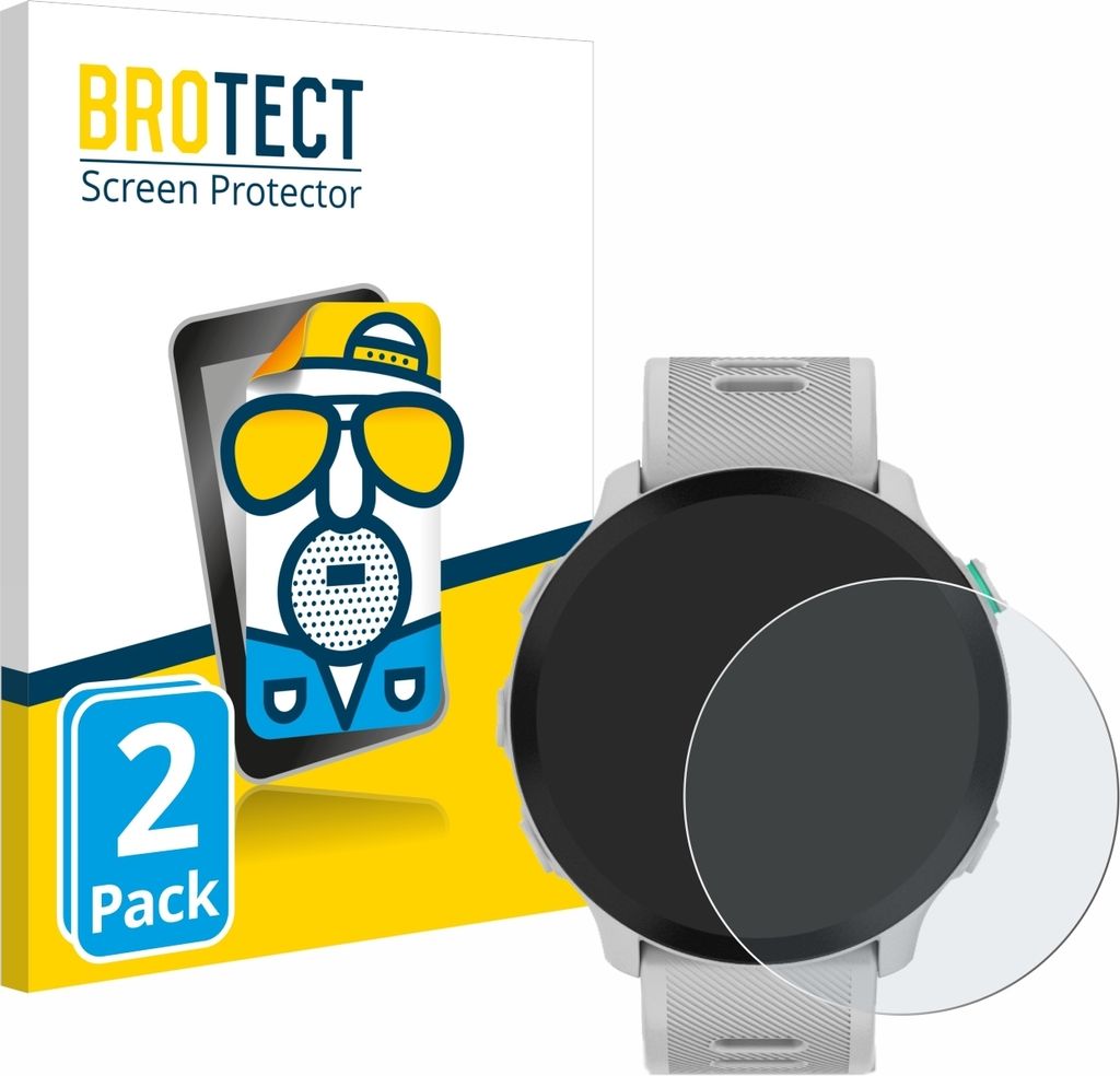 Brotect Vetro Temperato 9H Per Garmin Forerunner 55 – Pellicola Protettiva Anti-Graffio E Trasparente