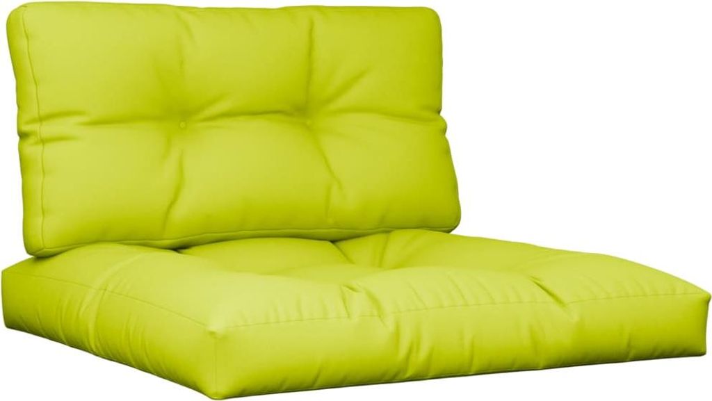 vidaXL Palettenkissen 2-tlg. Knallgrün Stoff