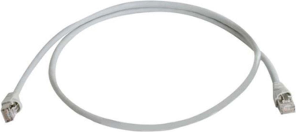 Telegärtner 100008175 RJ45 Network cable, patch cable CAT 5e S/FTP 0.50 m Grey Flame-retardant, incl. detent 0.5 m