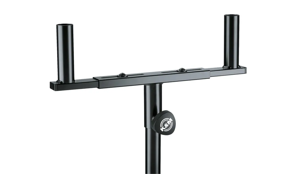 K&M 24105 Fourche de haut-parleur support enceinte robuste noir 35mm