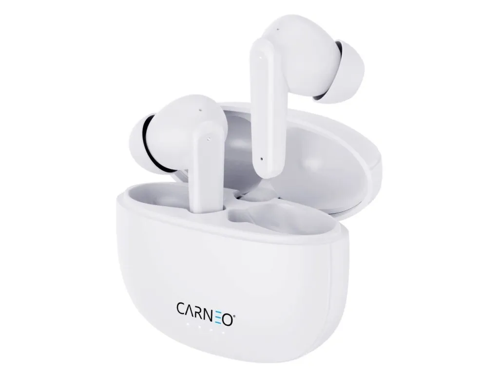 Carneo HERO pods Écouteurs Blancs avec ANC et Bluetooth sans fil