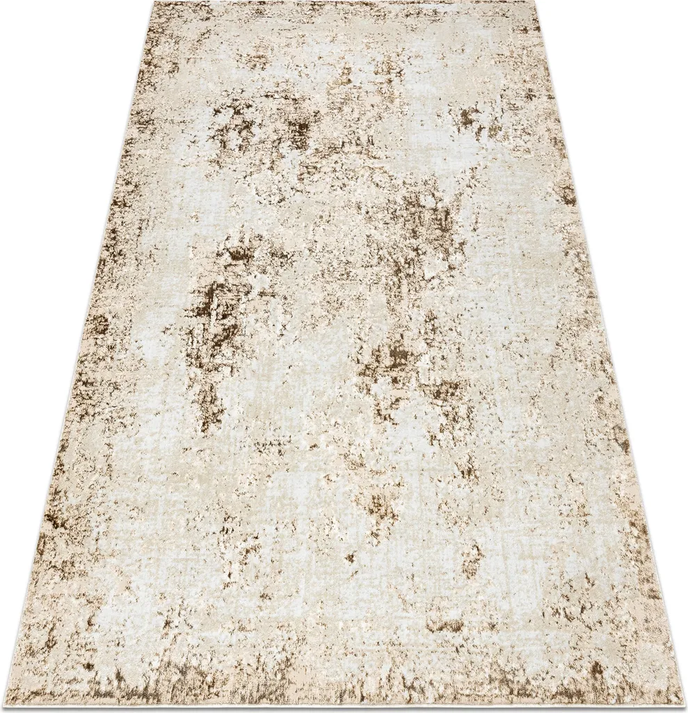 Tapis de salon abstrait beige et crème - Style chic et glamour 80x150
