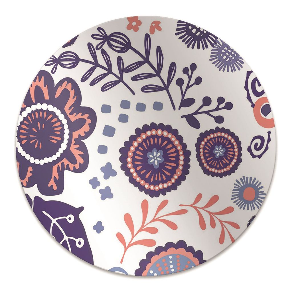 Rundmatte - Stuhlunterlage Bürostuhlunterlage - Rund Ø 100 cm - Bodenmatte - Fußmatte - Abstrakte Blumen