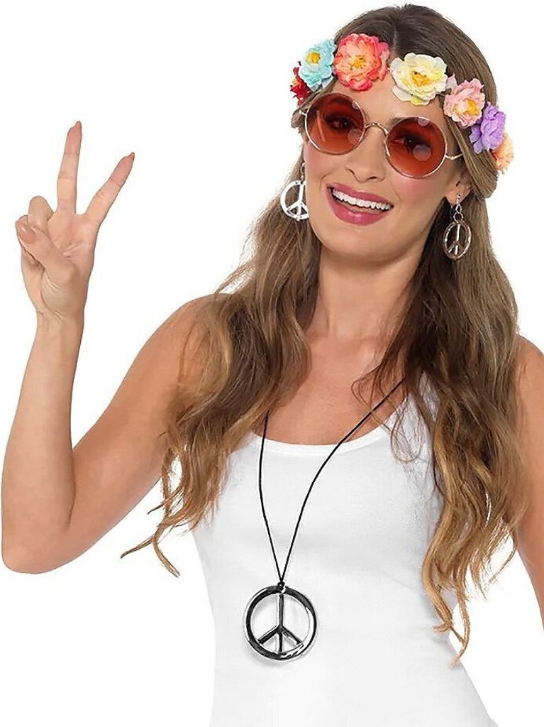 Flower Power Hippie Set - Karneval Faschingskostüm