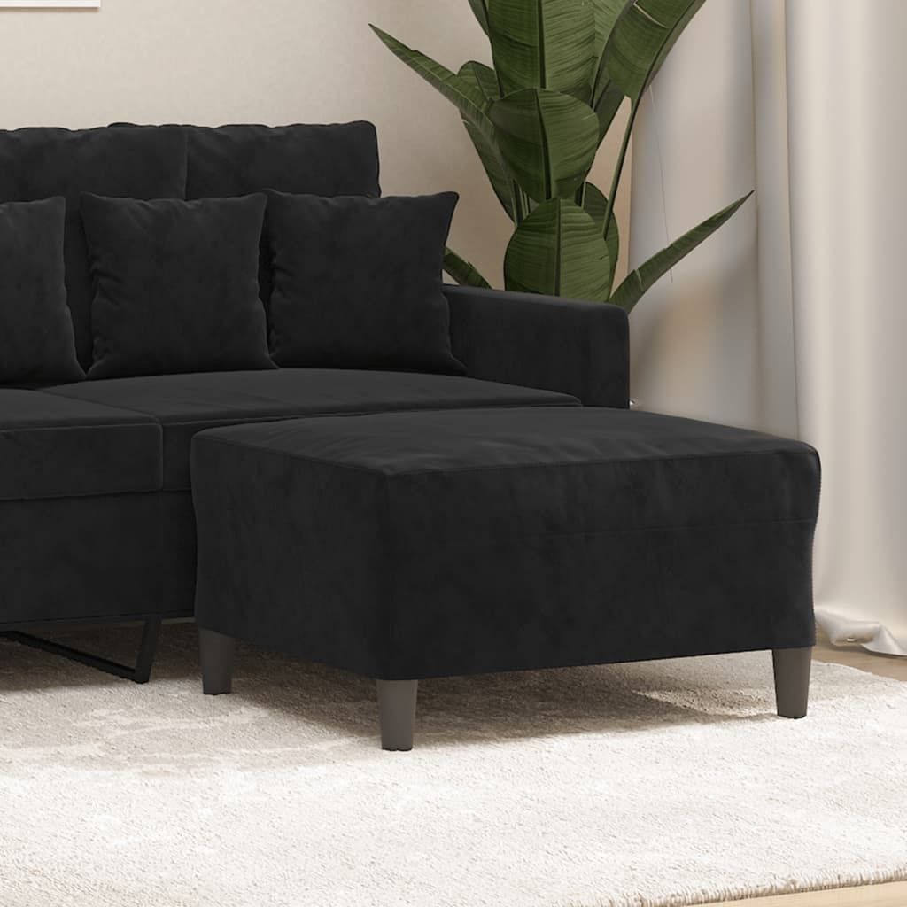"2026 Promotion" Fußhocker Schwarz 70x55x41 cm Samt - Produktbild 