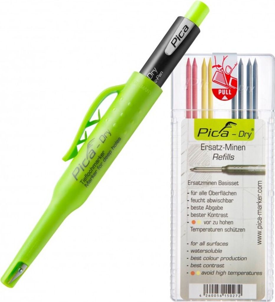 PICA-Marker Pica-Dry Longlife Automatic Tieflochmarker 3030 + 8 Basisminen 4020