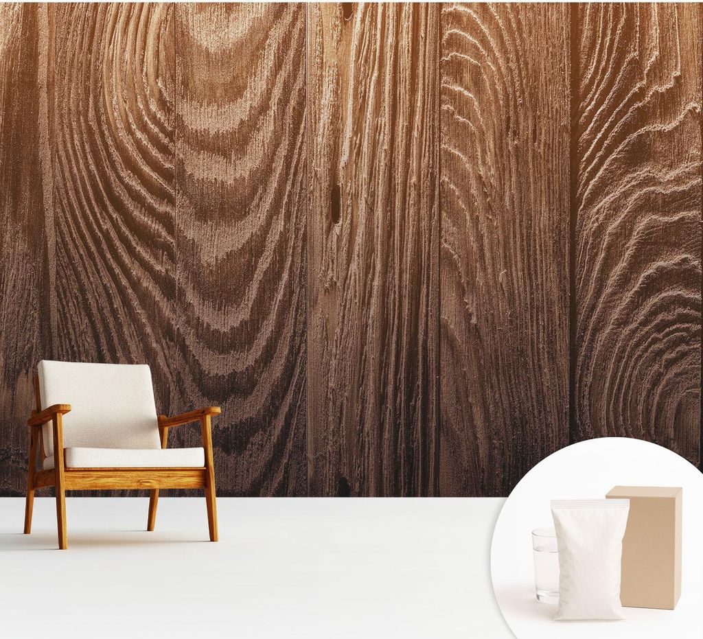 Fototapete - 312x219 cm - Tapete - Wandtapete - Wandbilder - Dekofolie - Tapete Folie - Wand - Dekoration - Wohnzimmer - Holzringe