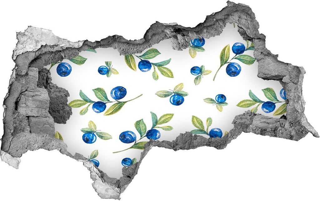 Selbstklebender Loch-3D-Aufkleber 95x73 cm Blaubeeren