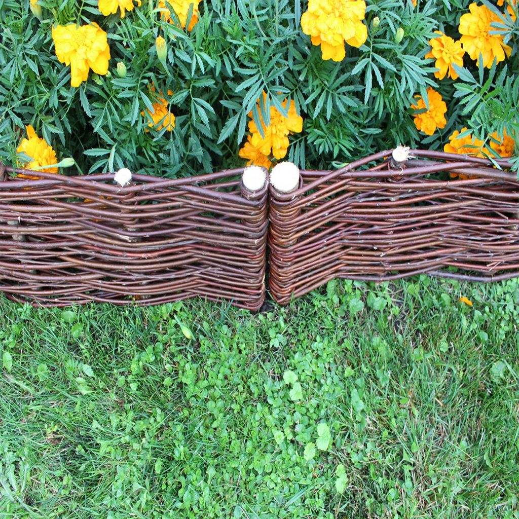 Weidenzaun Beeteinfassung Weide Palisade Beetumrandung Beet Produktbild 