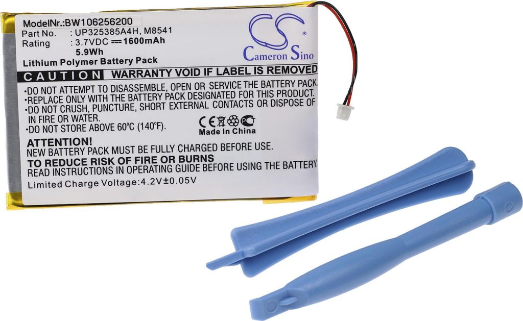 vhbw Akku kompatibel mit Apple iPod 5GB M8541LL/A, 5GB M8697LL/A, 5GB M8513LL/A MP3-Player Musik Player (1600 mAh, 3,7 V, Li-Polymer)