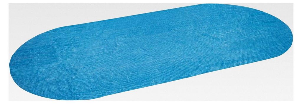 Solarwärme ovale Poolabdeckung 14 Fuß x 8 Fuß 2 Zoll für ober- und unterirdische Schwimmbäder, Blau (nur Abdeckung)