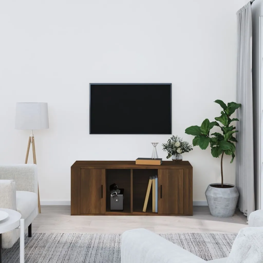 Maison Exclusive Mobile TV Rovere Marrone 100x35x40 cm Legno - Offerta
