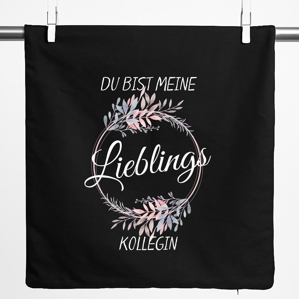Huuraa Kissenbezug Du Bist Lieblings Kollegin 40x40cm Black Baumwolle Dekokissenbezug Geschenkidee