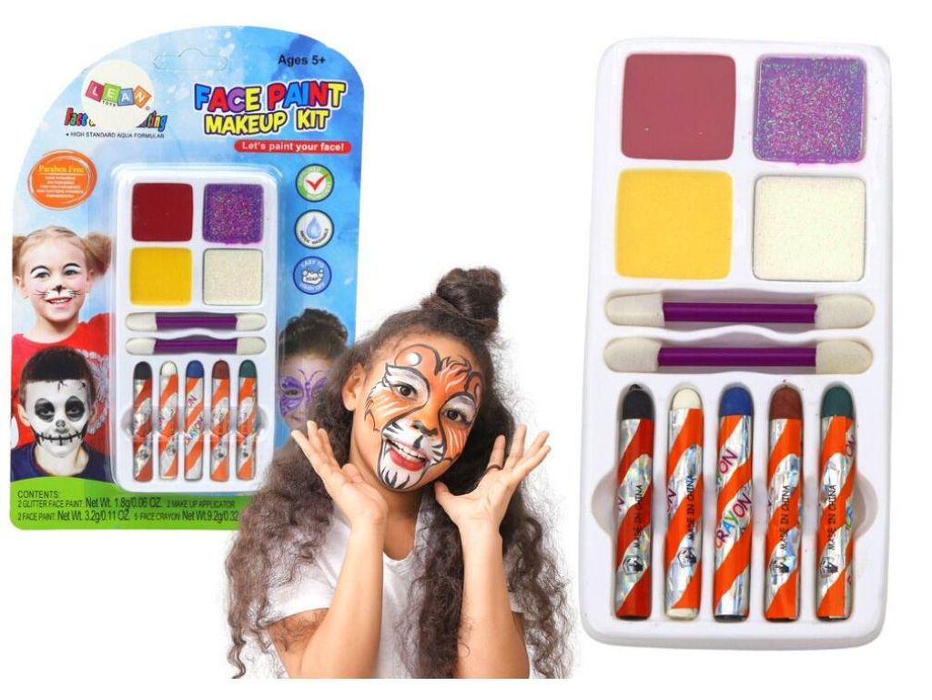 Leantoys Schminkset Glitzerfarbe Buntstifte Produktbild 
