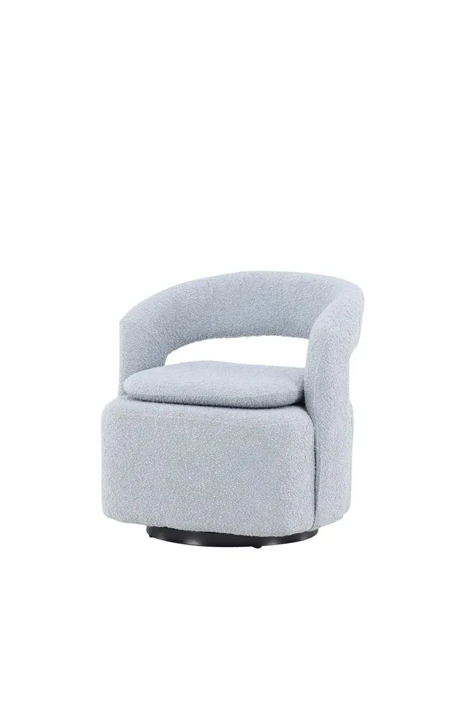 Laurel fauteuil pivotant bleu design élégant pour salon et bureau chic