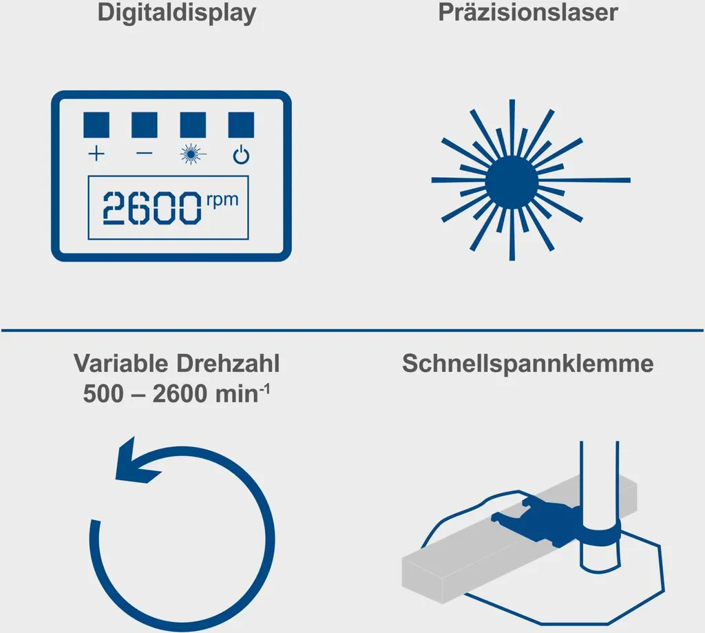 Perceuse à colonne 710W avec laser et écran digital SCHEPPACH DP55 pro - 5