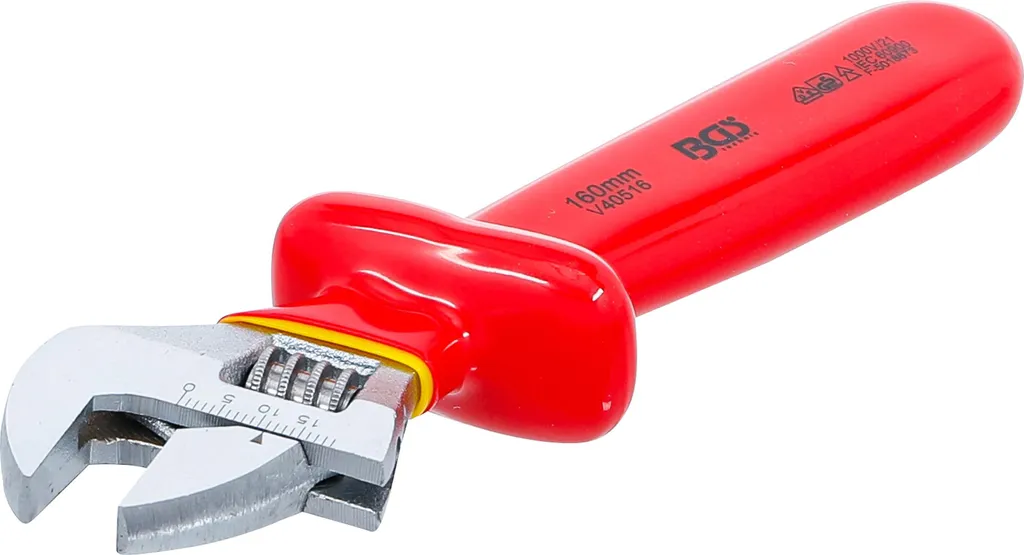 Clé à molette isolée VDE 1000V BGS 71096 pour travaux électriques - 4