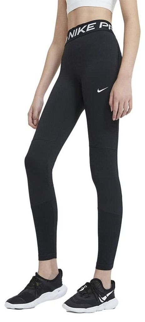 Collant Nike Pro pour fille, noir et blanc, taille S Image du produit 