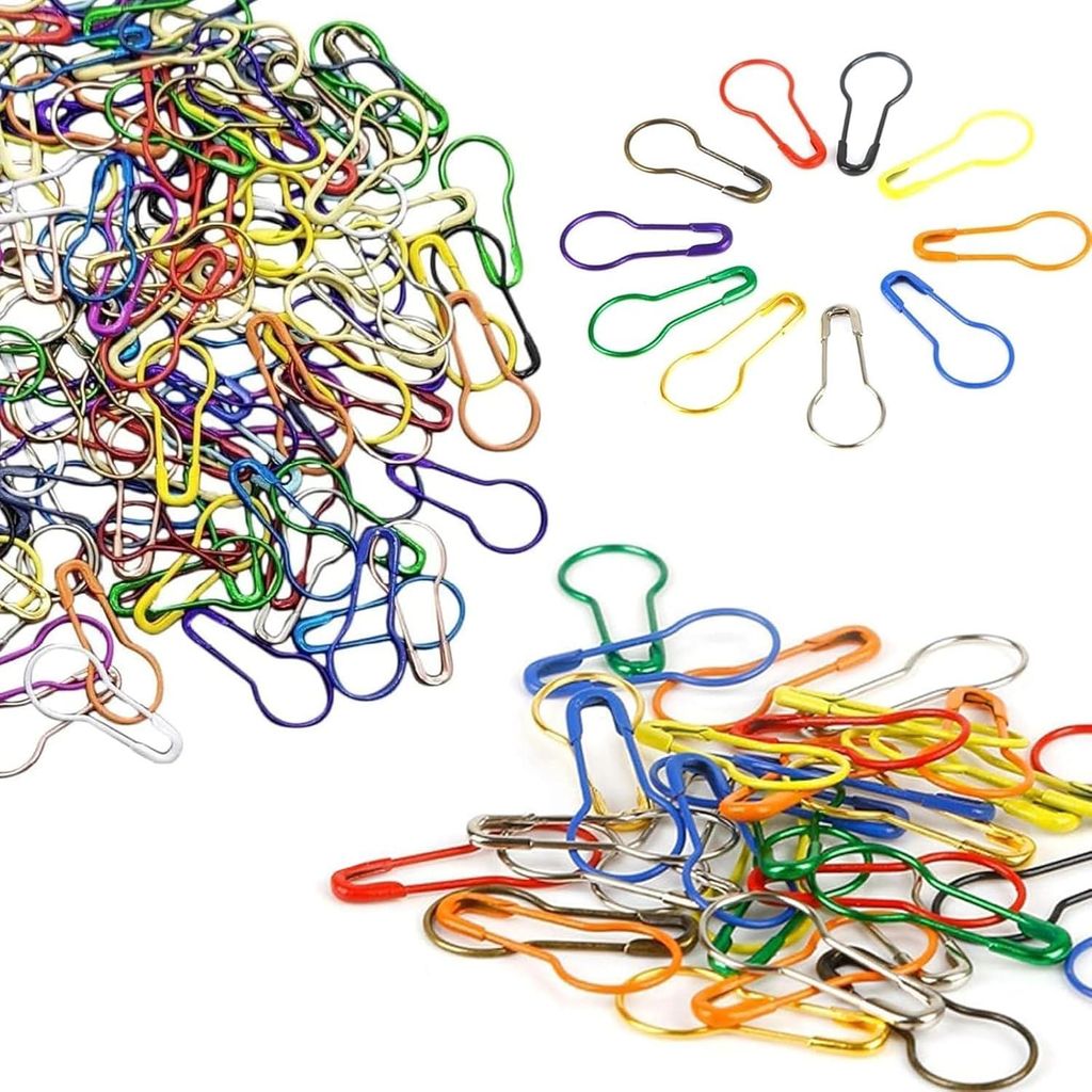 Sicherheitsnadeln für Glühbirnen, 100 Stück Metall-Kürbisnadeln, Kürbis-Birnen-Clips, Maschenmarkierer, Stricken, Häkeln, Verriegelung, Siche...