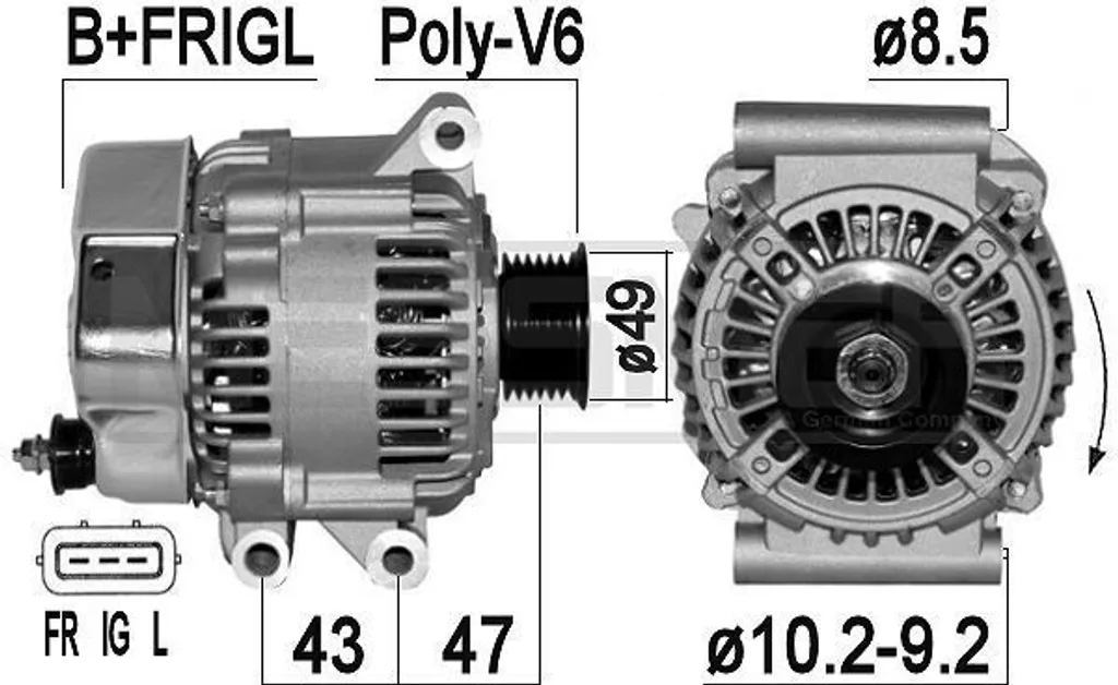 Alternateur ERA pour corriger les pannes de charge Mini R50 R53 R52