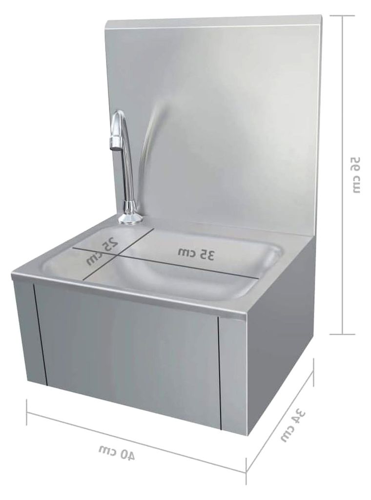 Freistehendes Handwaschbecken mit Wasserhahn für die Gastronomie